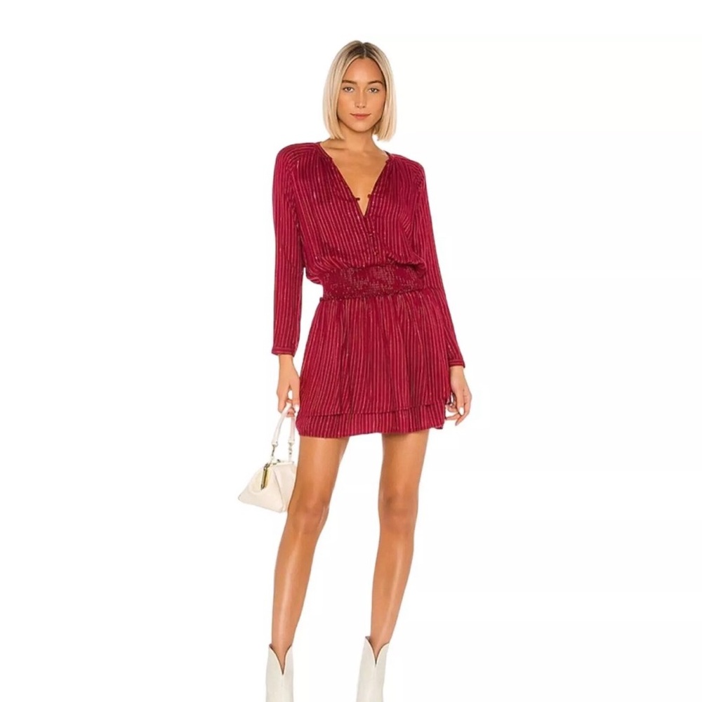 Rails Red Wrap Tie Front Cocktail Dress